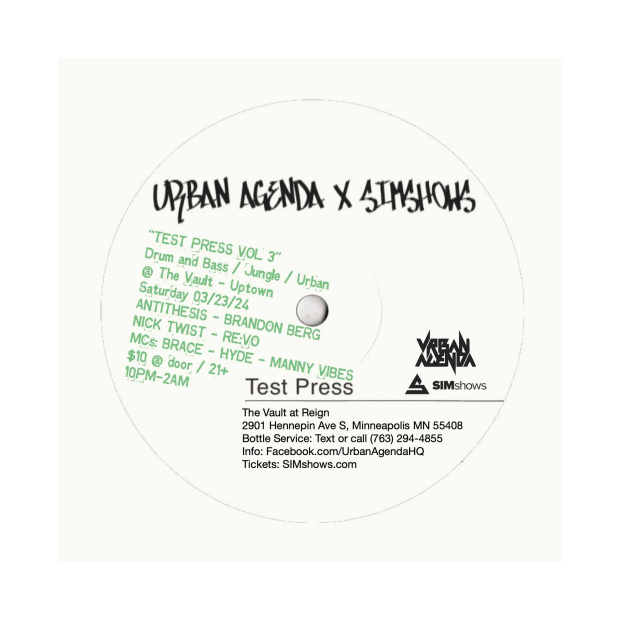 Urban Agenda X SIMshows Presents “TEST PRESS VOL 3”
