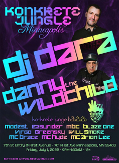 Konkrete Jungle Minneapolis presents DJ Dara and Danny The Wildchild