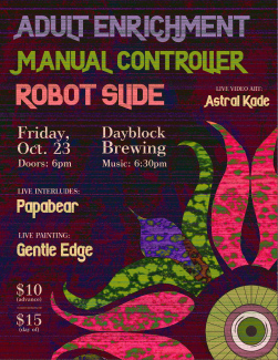 Adult Enrichment, Manual Controller, Robot Slide at Dayblock