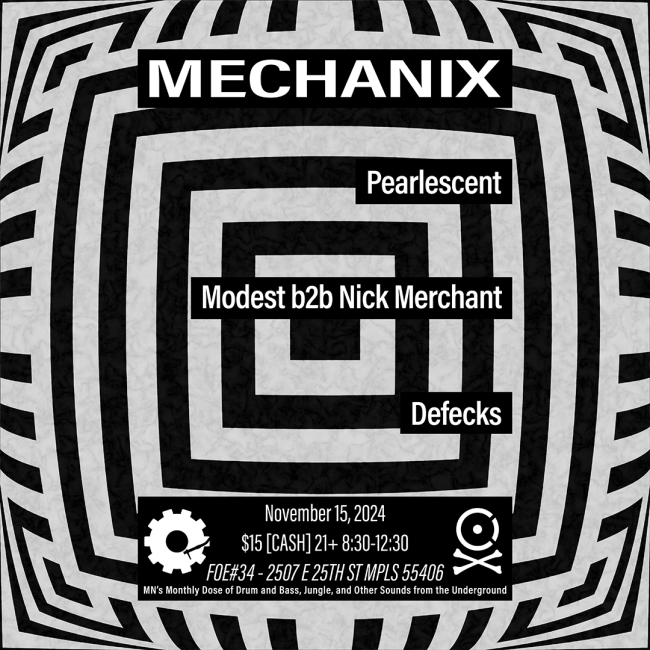 Mechanix feat Pearlescent, Modest b2b Nick Merchant and Defecks